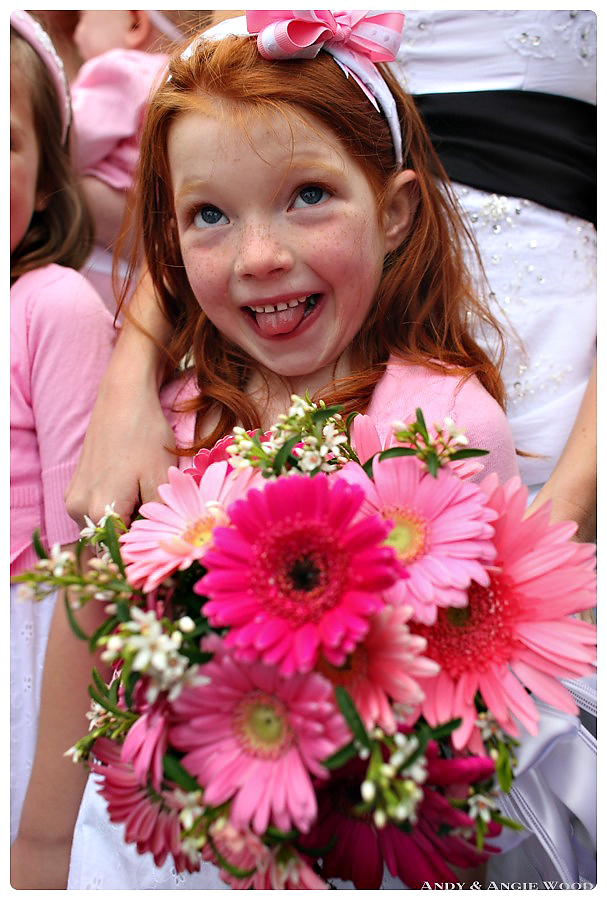 funny faces on children at weddings are fun