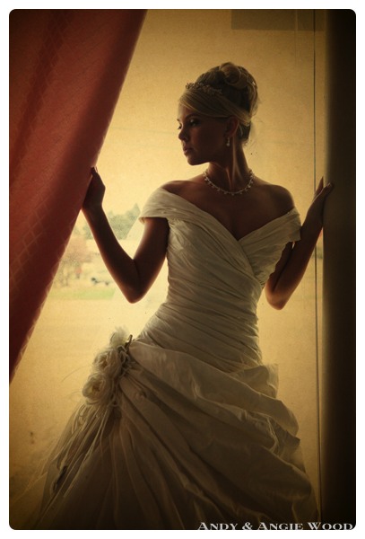 Bride in window light