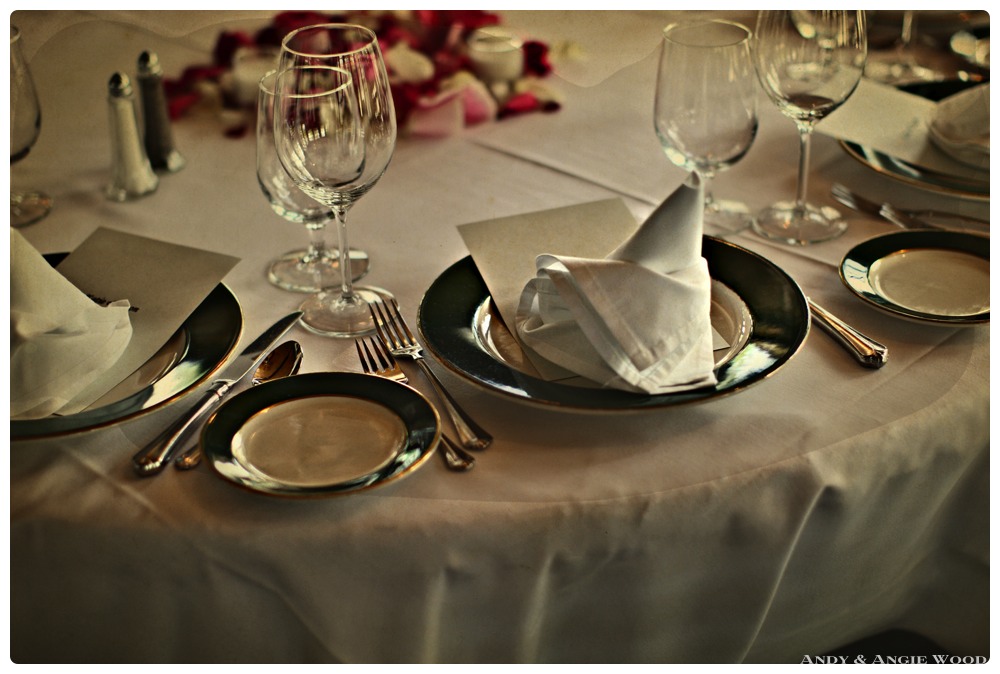table setting at a wedding in boulder