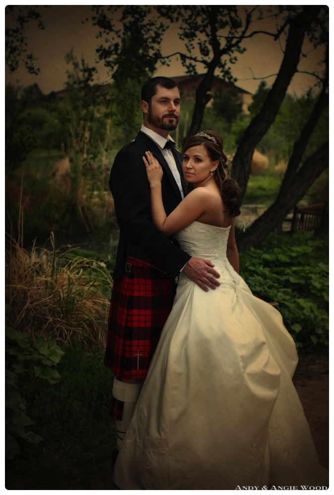 fashion type portrait of bride and groom